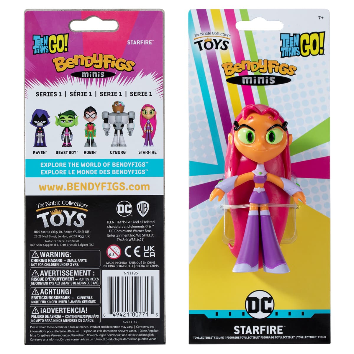 Teen Titans Go Starfire Mini Bendyfig PVC Figure NOBLE COLLECTIONS