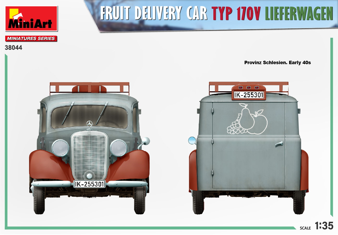 Fruit Delivery Van Typ 170v Lieferwagen 1:35 Plastic Model Kit MINIART