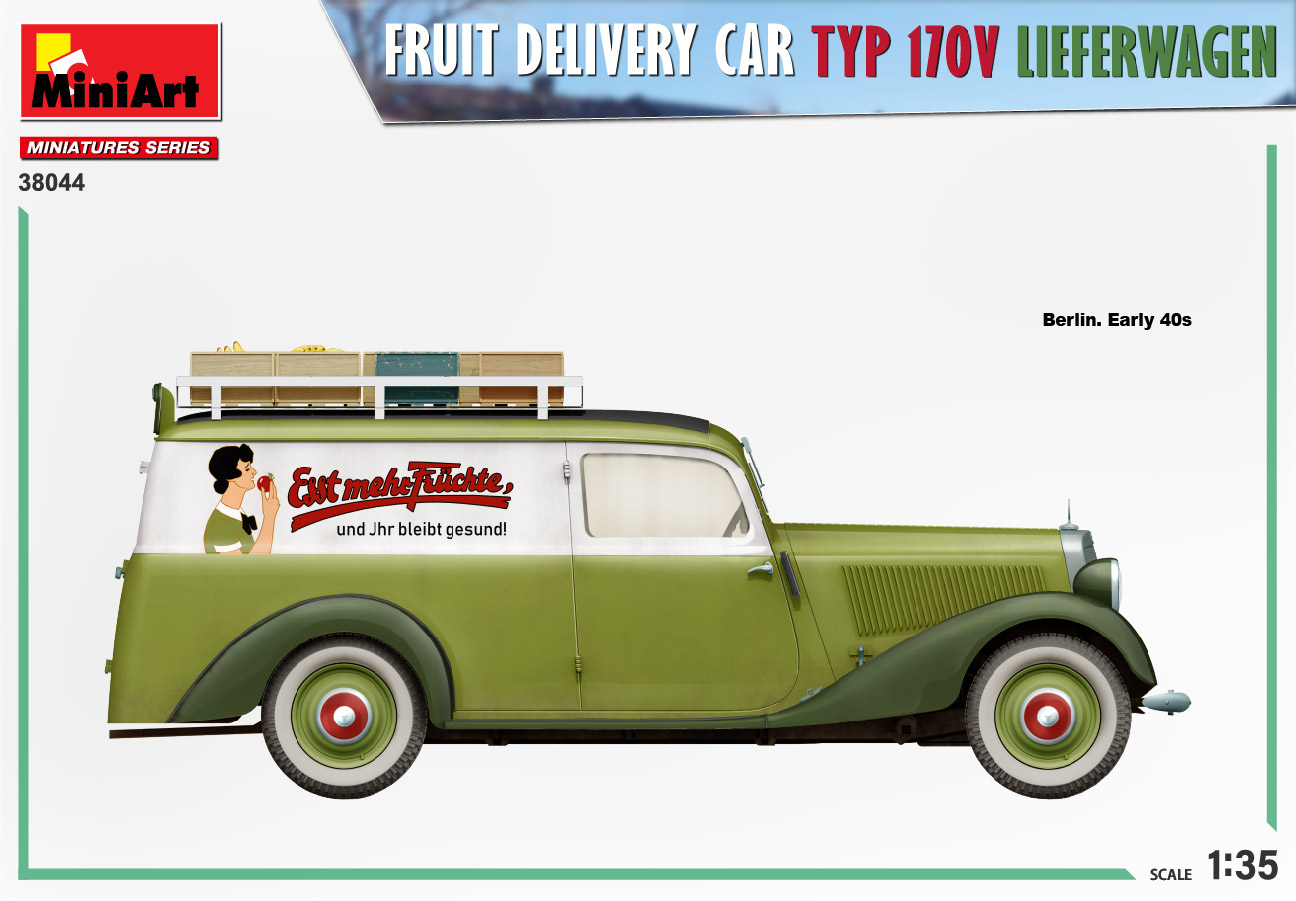 Fruit Delivery Van Typ 170v Lieferwagen 1:35 Plastic Model Kit MINIART
