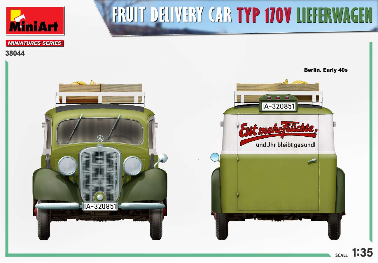 Fruit Delivery Van Typ 170v Lieferwagen 1:35 Plastic Model Kit MINIART