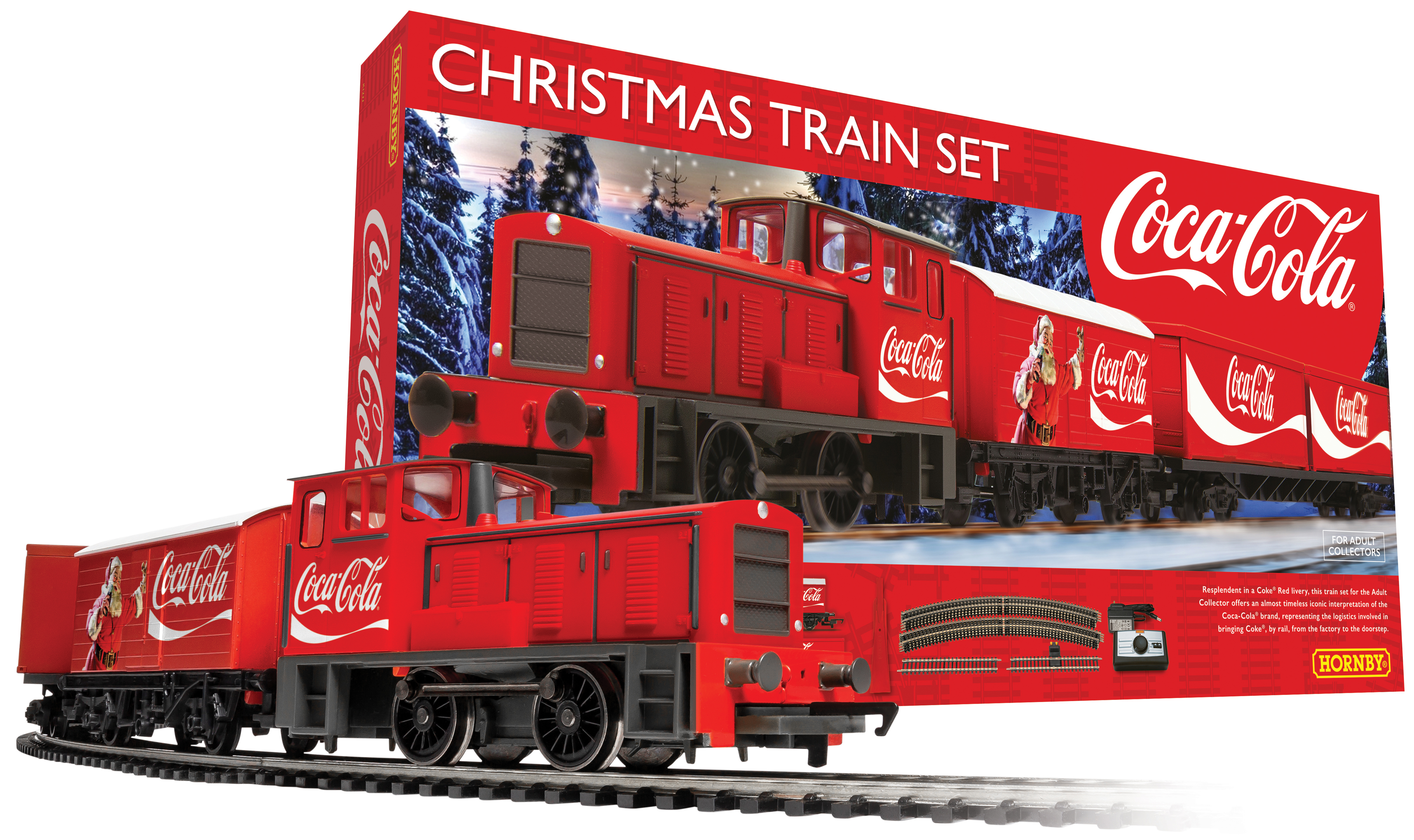The Coca Cola Christmas Xmas Electric Train Set Locomotive, Wagons, Tracks Track | eBay