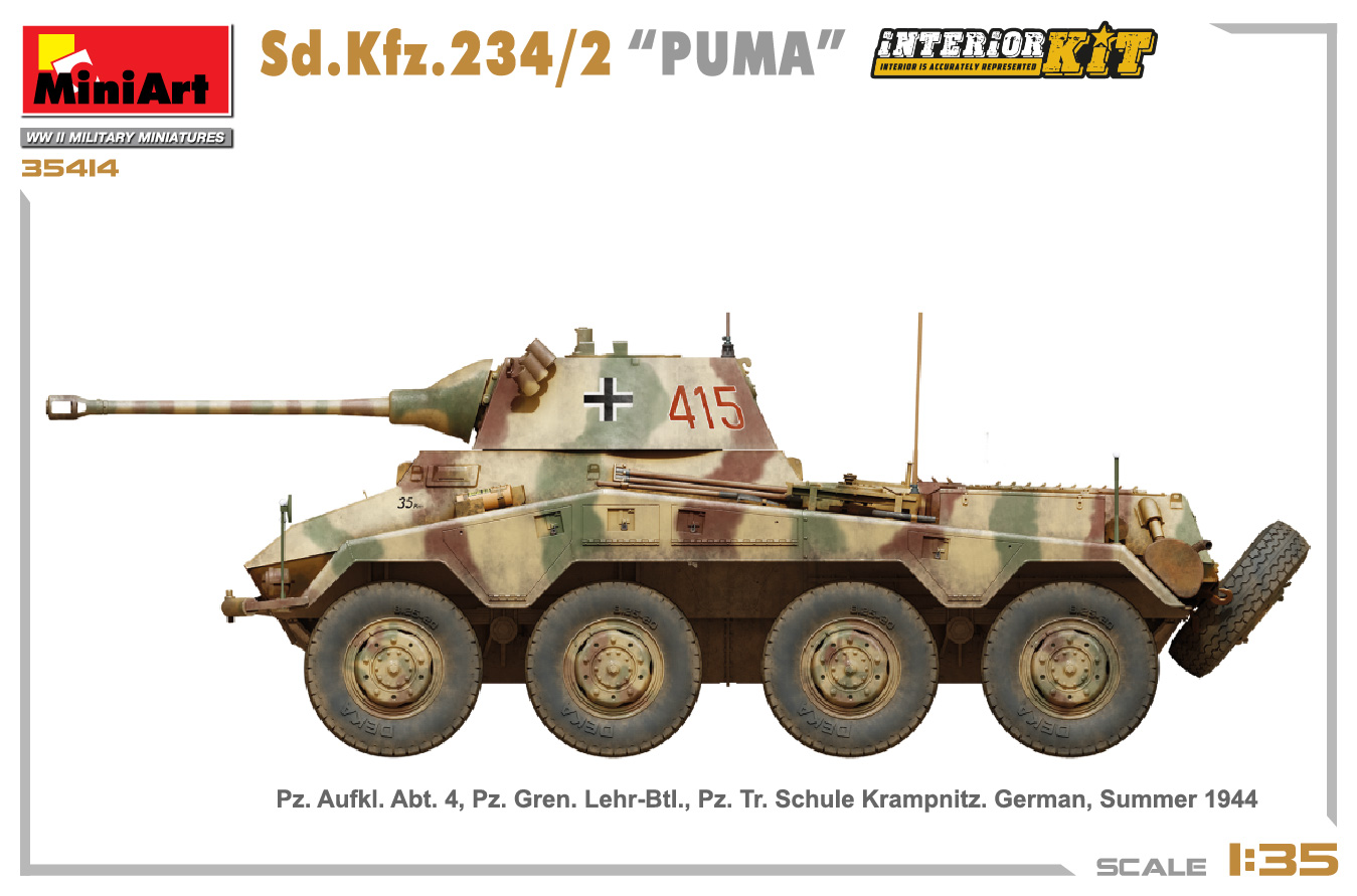 m̷a̷a̷a̷a̷a̷ Sd.Kfz.234/2 Puma Tank 1:3 5 Plastic Model Kit Miniart | eBay