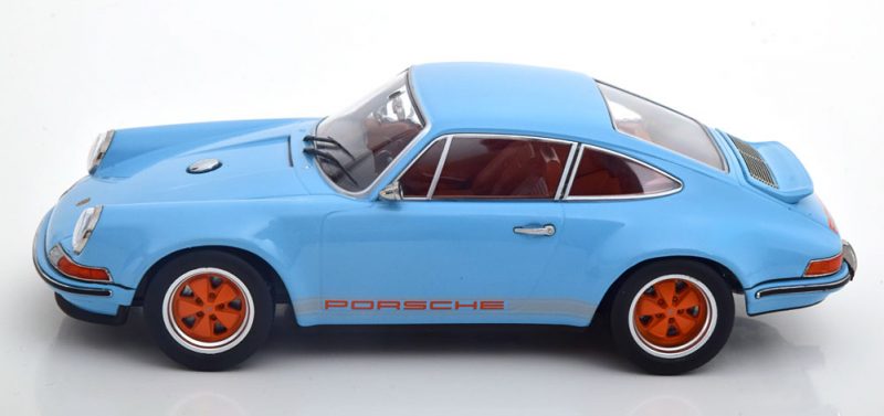 KK 1/18 - Porsche 911 Singer Coupe Blue Orange Diecast Scale