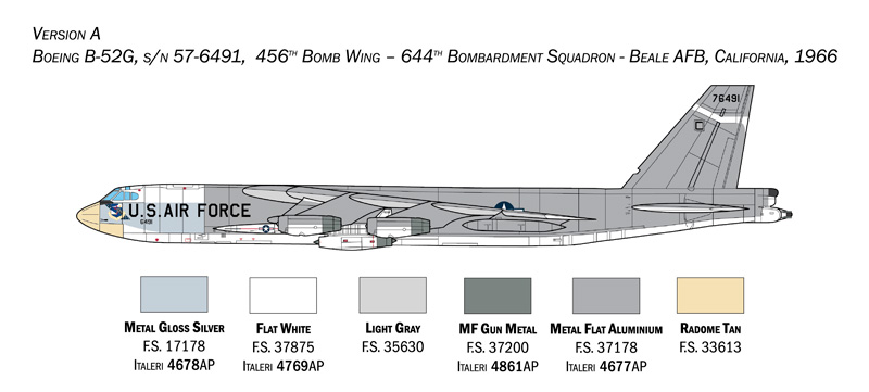 B-52G Stratofortress Early Version With Hound Dog Missiles 1:72