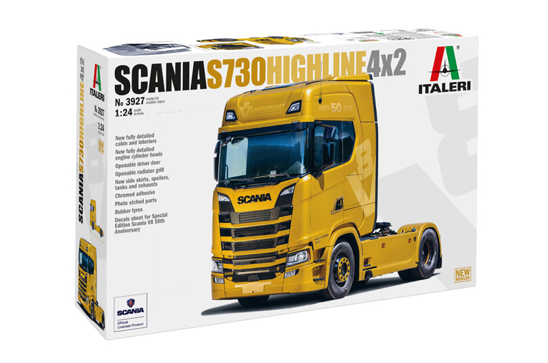 Scania S730 Highline 4x2 Truck Truck 1:24 Plastic Model Kit