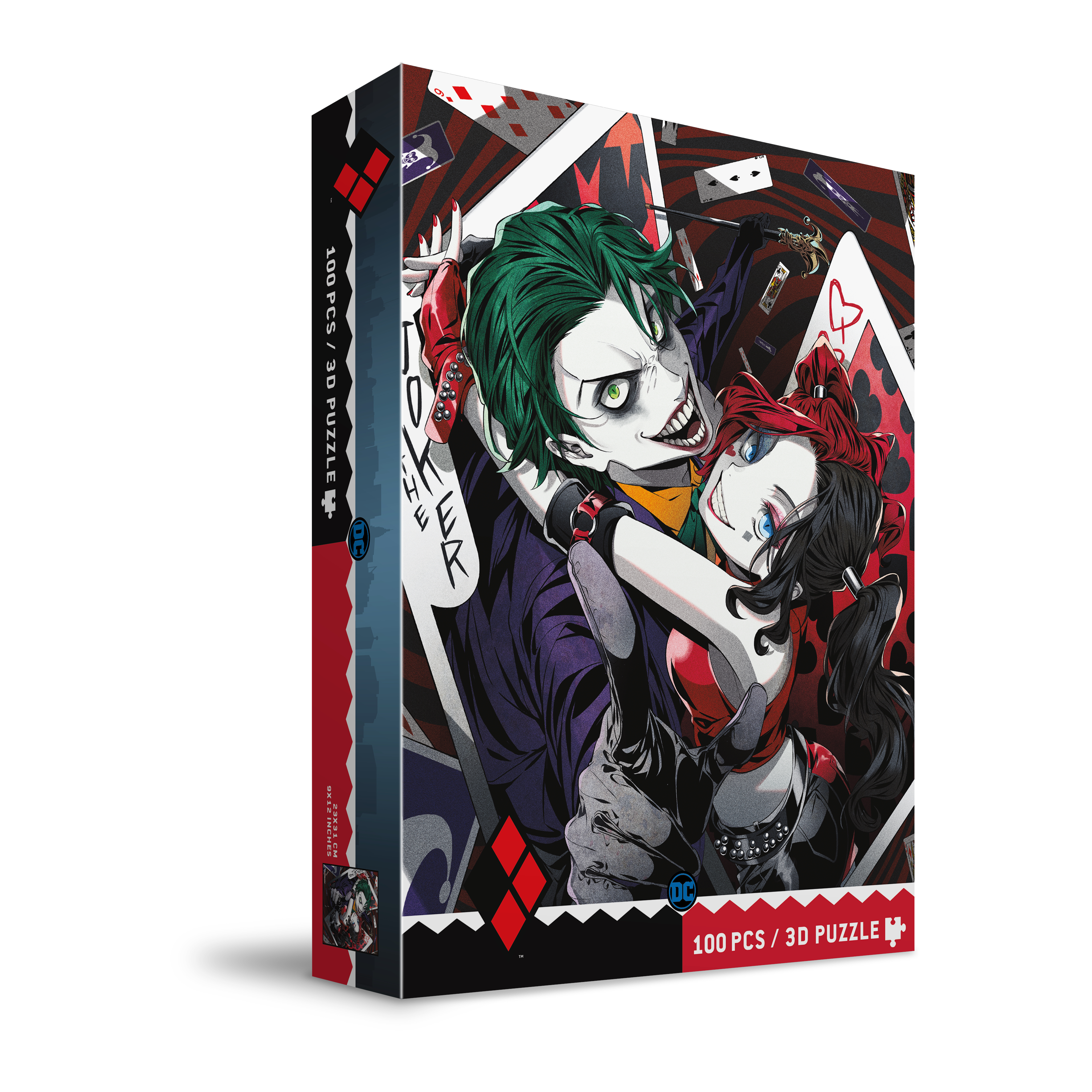 Joker & Harley Quinn Manga Puzzle 3D Effect 100 pcs SD TOYS