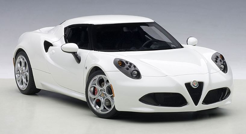 Alfa Romeo 4c White 1:18 Model 70185 AUTOART