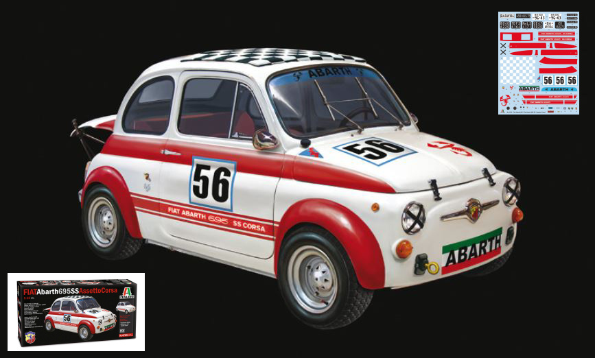 Fiat Abarth 695 Ss 695ss A Plastic Kit 1 12 Model Italeri Ebay