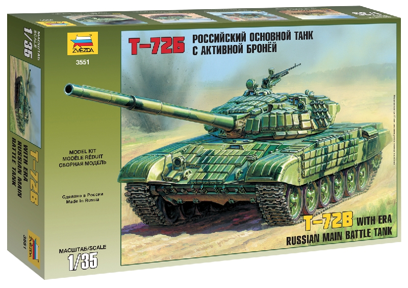 T-72M2 W/era Tank 1:35 Plastic Model Kit ZVEZDA