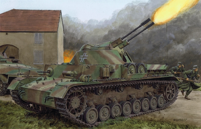 Flakpanzer Iv (3cm) Kugelblitz Tank 1:35 Plastic Model Kit DRAGON MODELS
