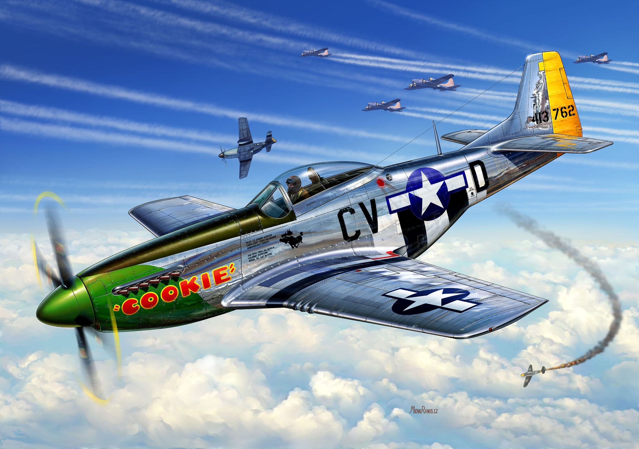 P-51d Mustang Fighter 1:72 Plastic Model Kit REVELL - Foto 1 di 1