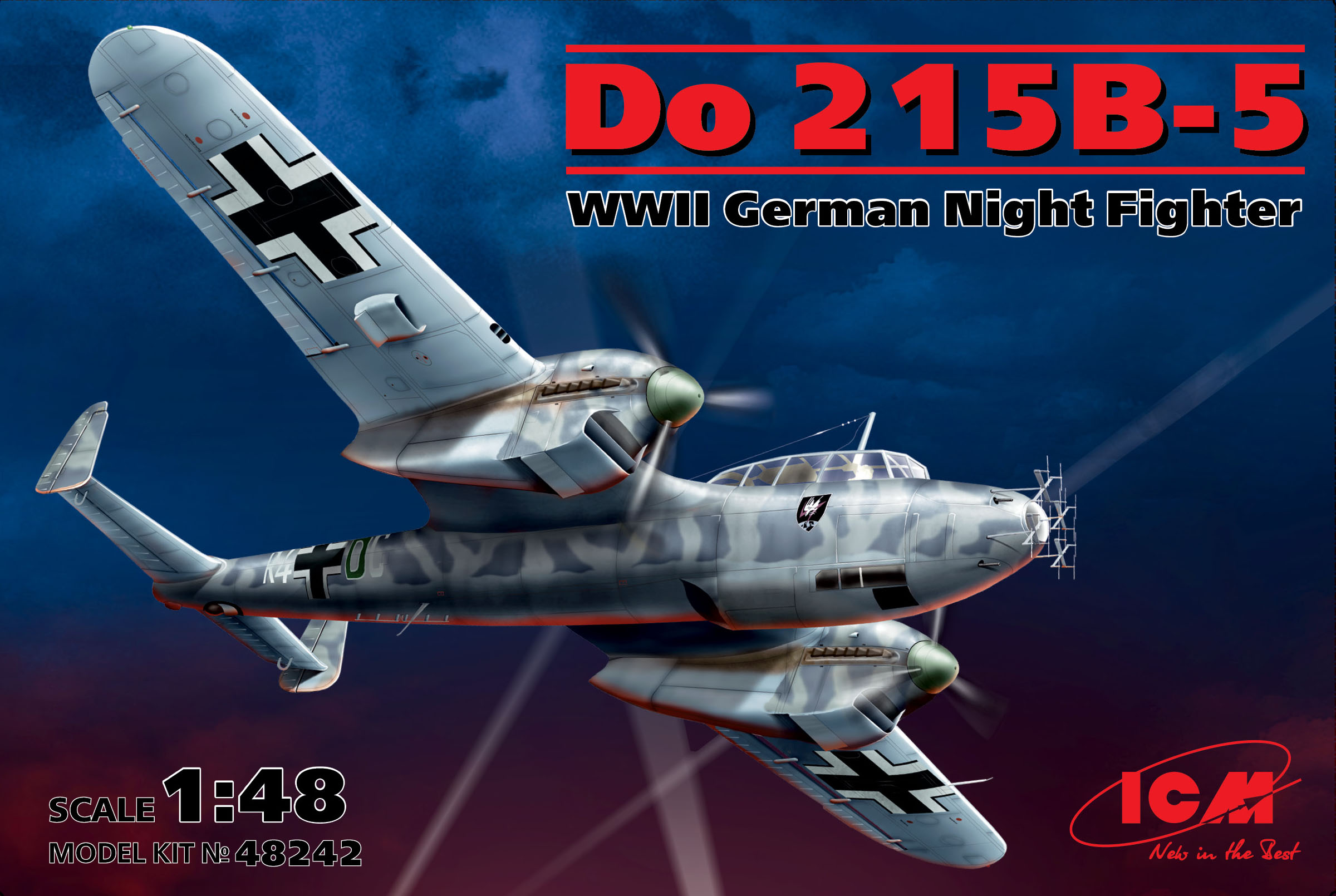 Do 215 B-5, WWII German Night Fighter 1:48 Plastic Model Kit ICM