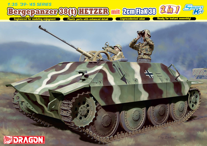 Thunder Model Maquette Militaire 35100 BERGEPANZER 38 HETZER  Fin De Production Edition Limitee Avec Moteur Et Interieur 135 5392000136731