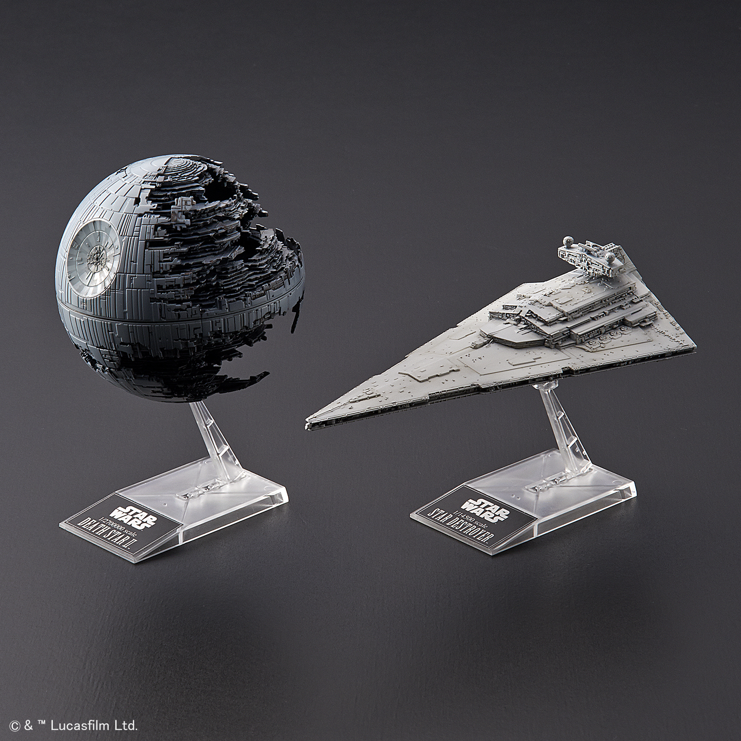 Star Wars Death Star II + Imperial Star Destroyer 1:2700000 Plastic Model Kit - Foto 1 di 2
