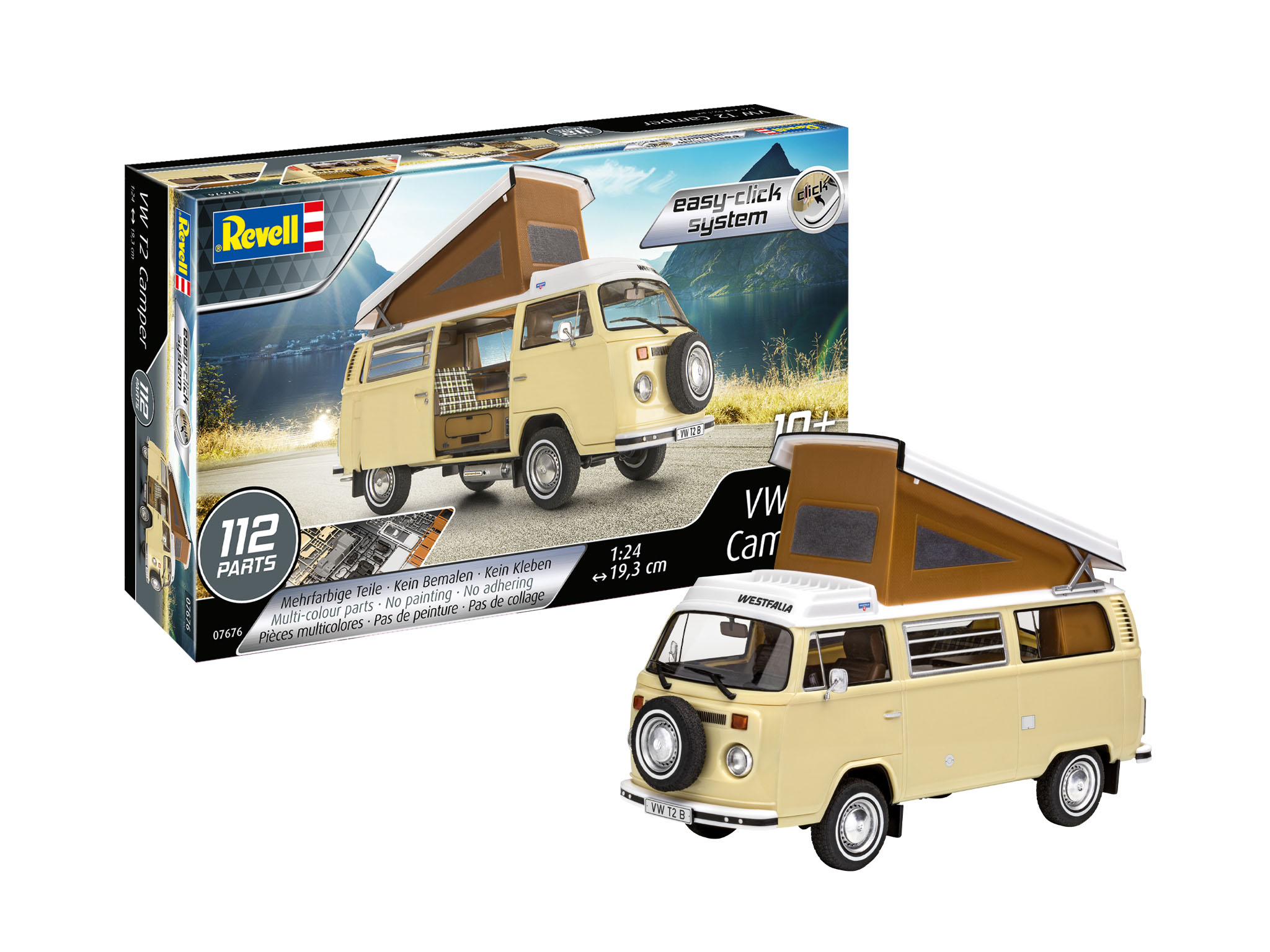 Volkswagen VW T2 Camper (Easy-Click System) 1:24 Plastik Modellbausatz  REVELL | eBay