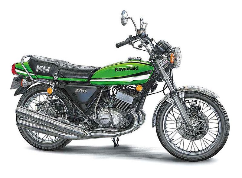 Kawasaki Kh400-a7 Motorbike (HASBK6) 1:12 Plástico Modelo Kit Hasegawa - Imagen 1 de 1