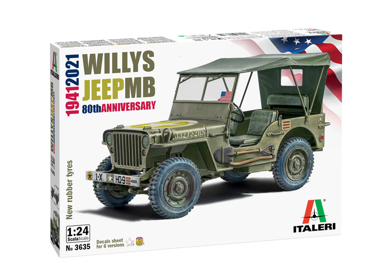 Jeep Willys MB 80th Anniversary 1:24 Plastic Model Kit