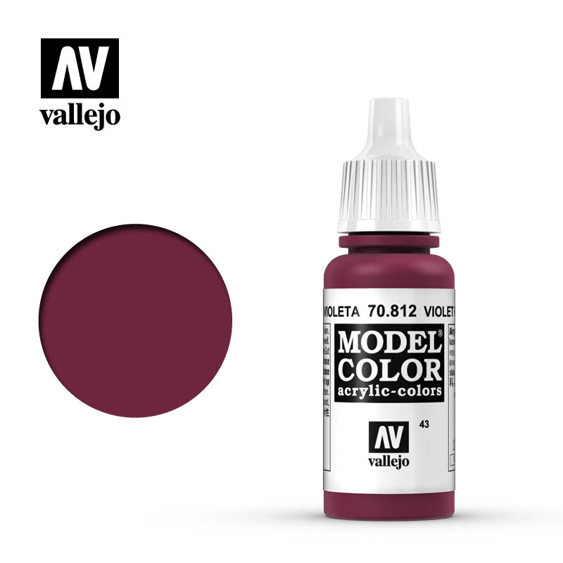 Valejo Model Color Acrylic Paint Colore Acrilico 043 Violet Red 70812 VALLEJO