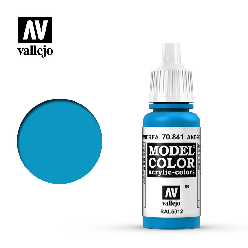 Valejo Model Color Acrylic Paint Colore Acrilico 065 Andrea Blue 70841 VALLEJO - Afbeelding 1 van 1