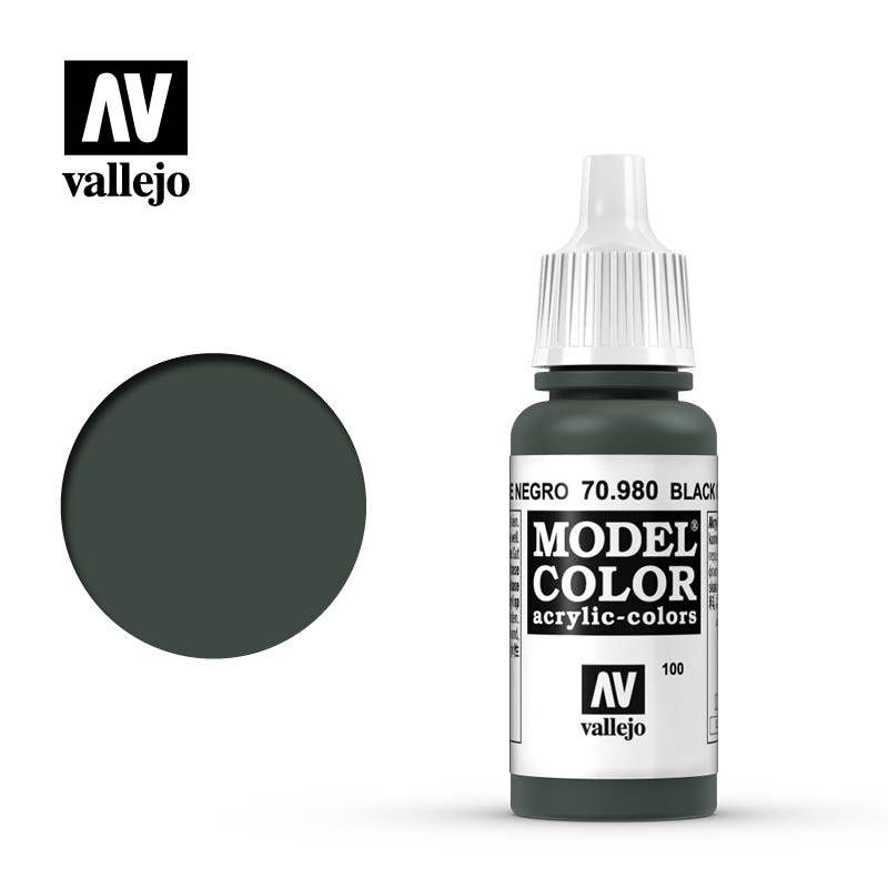 Valejo Model Color Acrylic Paint Colore Acrilico 100 Black Green 70980 VALLEJO