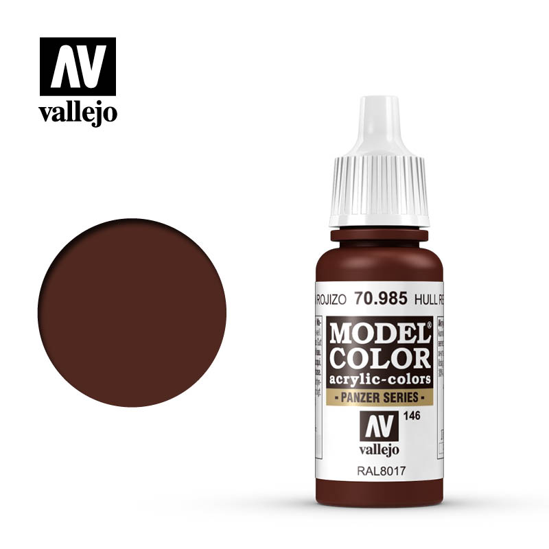 Valejo Model Color Acrylic Paint Colore Acrilico 146 Hull Red 70985 VALLEJO