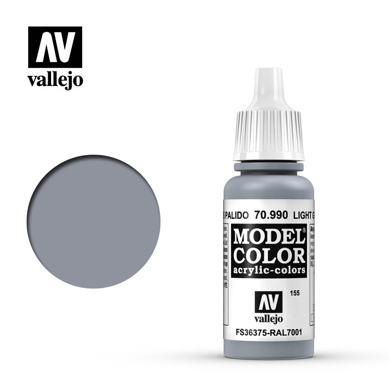 Valejo Model Color Acrylic Paint Colore Acrilico 155 Light Grey 70990 VALLEJO