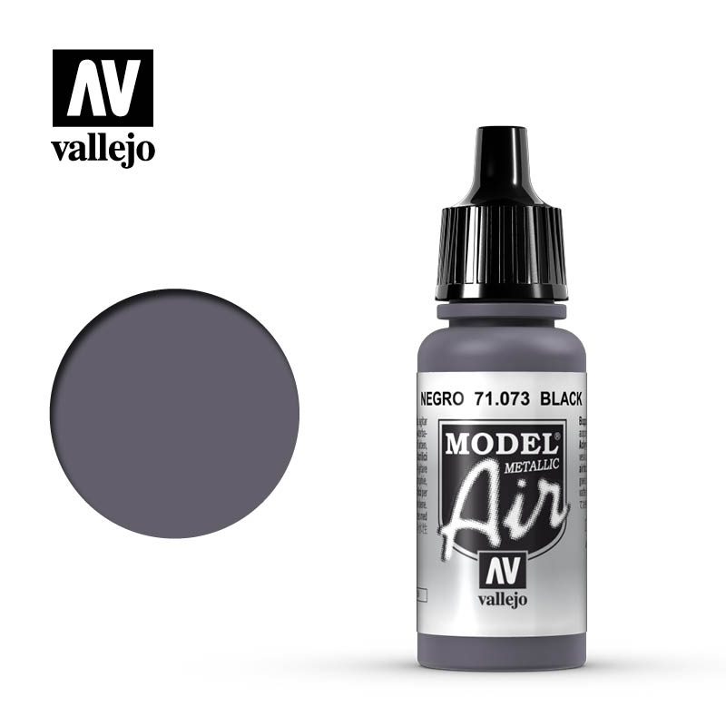 Vallejo Model Air Acrylic Color Airbrush Acrilico Aerografo 71073 Black Metallic
