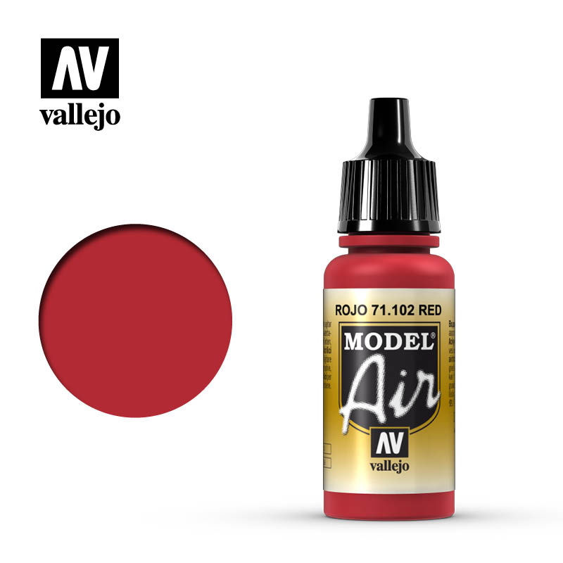 Vallejo Model Air Acrylic Color For Airbrush Acrylic Airbrush 71102 Red - Picture 1 of 1