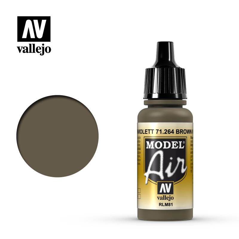 Vallejo Model Air Acrylic Airbrush Acrilico Aerografo 71264 Brown Violet Rlm81