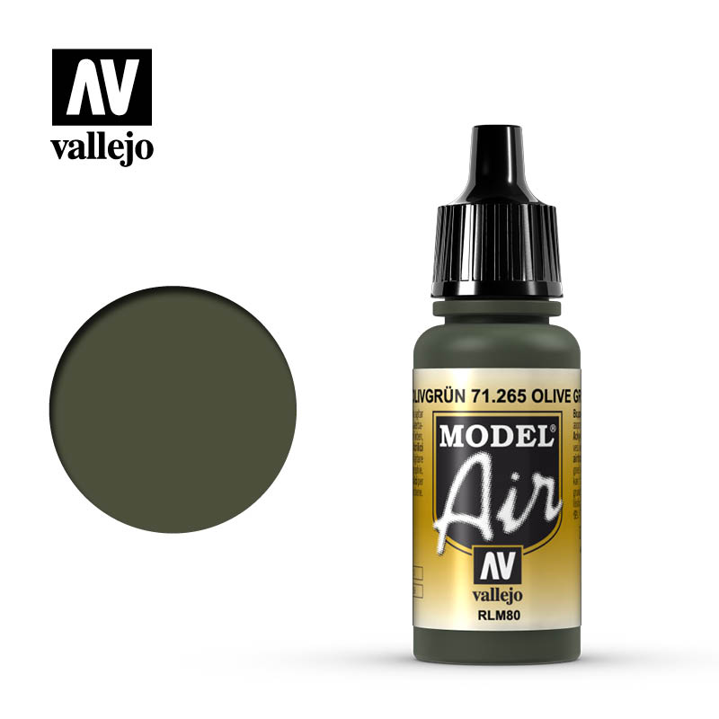 Vallejo Model Air Acrylic Airbrush Acrilico Aerografo 71265 Olive Green Rlm80
