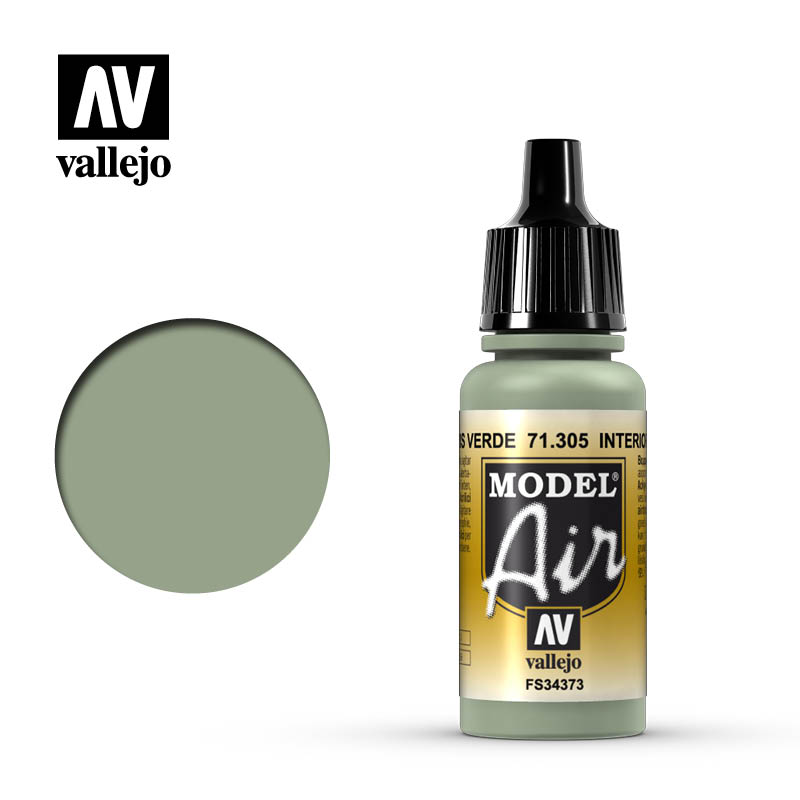 Vallejo Model Air Acrylic Airbrush Acrilico Aerografo 71305 Interior Grey Green