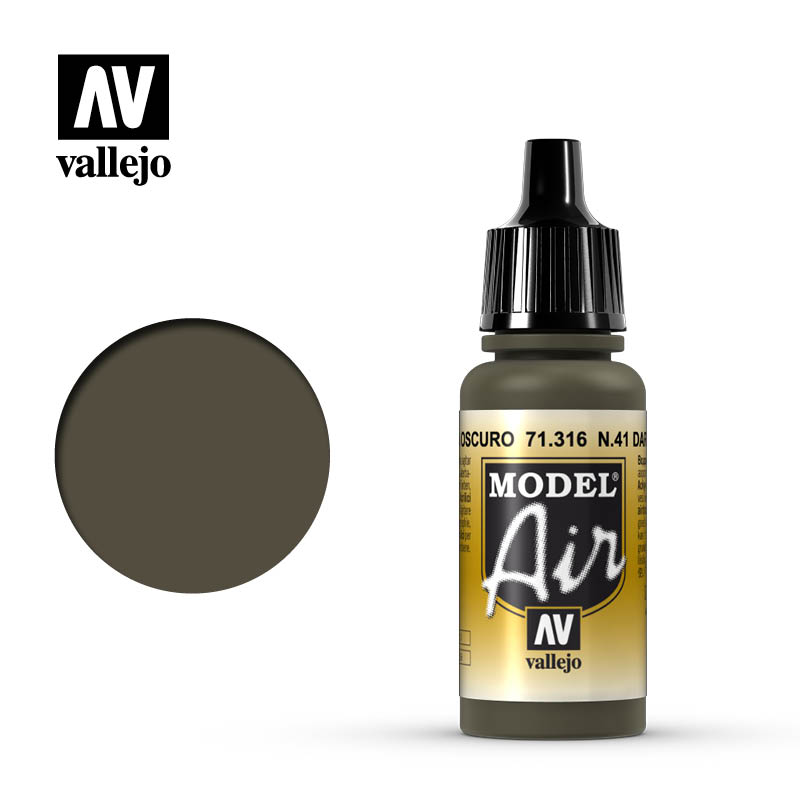 Vallejo Model Air Acrylic Airbrush Acrilico Aerografo 71316 N41 Dark Olive Drab