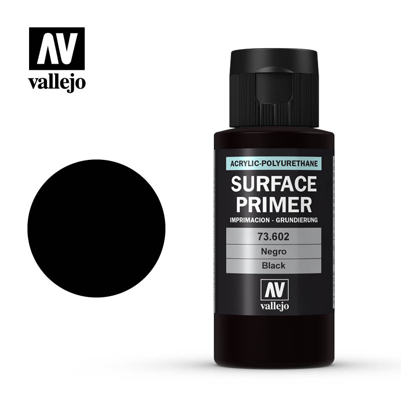 Vallejo SURFANCE PRIMER Acrylic Paint Colore Acrilico BLACK 60ml. 73602 VALLEJO - Zdjęcie 1 z 1