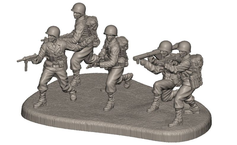 Us Infantry WWII 1:72 Figure Plastic Model Kit ZVEZDA - Foto 1 di 1