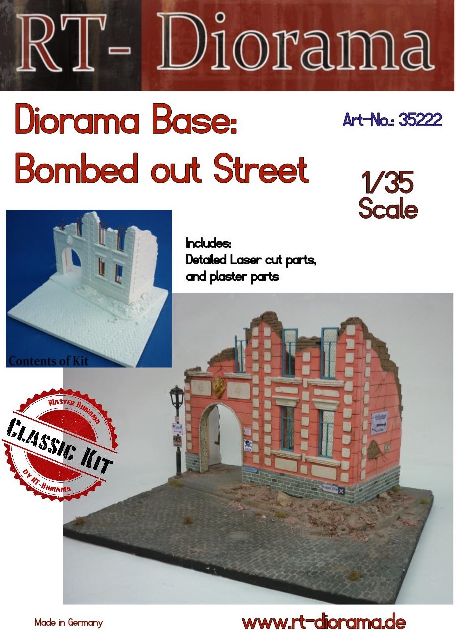 Diorama Base: Bombed Out Street [standard] 1:35 Diorama Model Kit RT-DIORAMA - Afbeelding 1 van 1