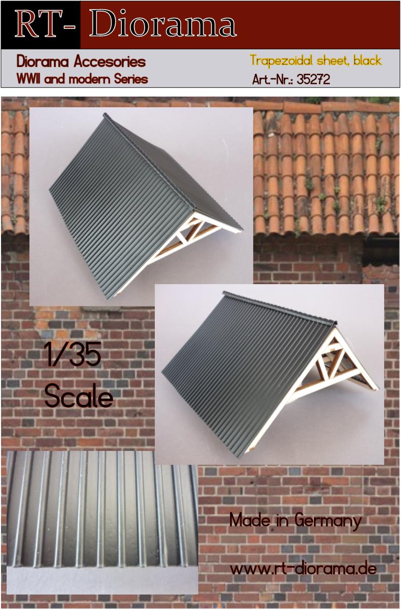 Roof: Trapezoidal Roof Set Roof Tetto [Standard] 1:35 Diorama Model Kit RT-DIORAMA