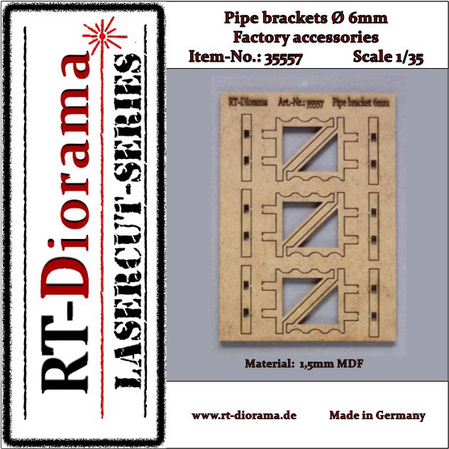 Pipe Bracket 6mm Pipe Bracket 6mm 1:35 Plastic Model Kit RT-DIORAMA
