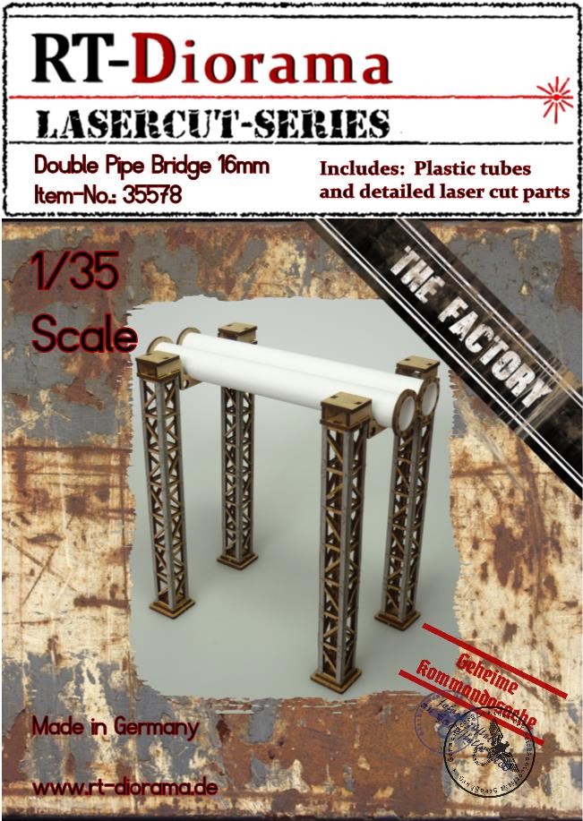 Double Pipe Bridge 16mm Double Pipe Bridge 16mm 1:35 Plastic Model Kit
