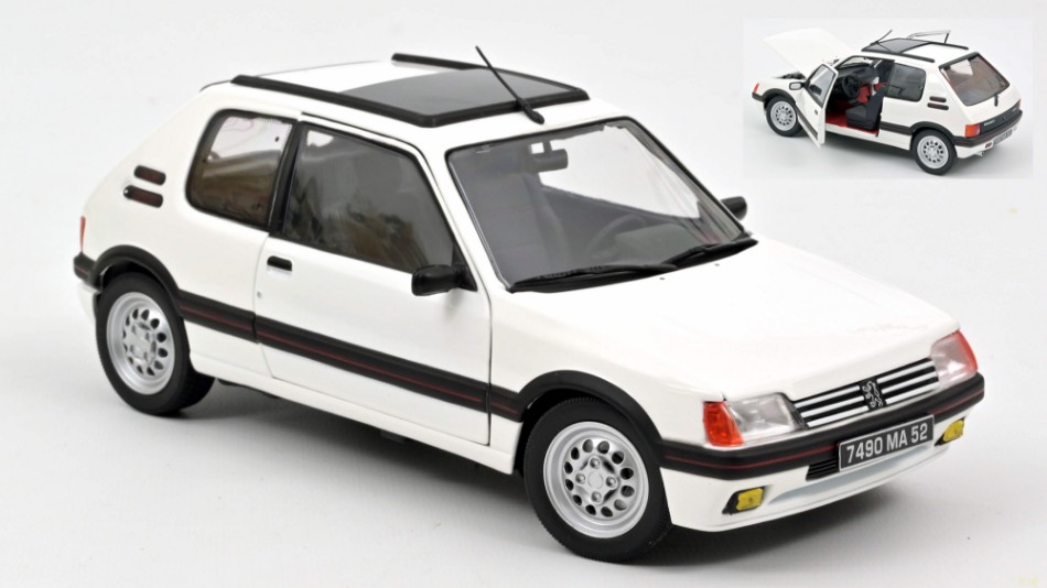 Peugeot 205 gti 1 6 1988 white norev 1 18 for sale online ebay