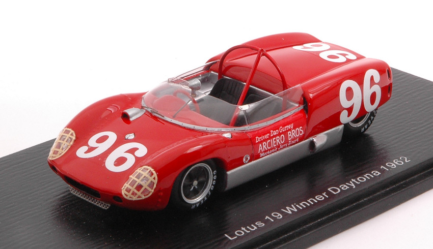 ホットセール 口コミ Gurney Dan Daytona Winner #96 19 Lotus 1962 1:43 SPARK Model レーシングカー
