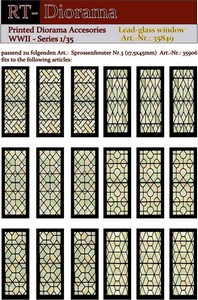 Lead-glass Windows (green) Lead Glass Windows (Green) 35849 1:35 Kit