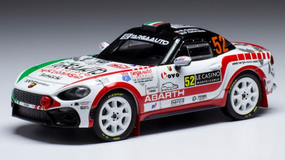 1:43 IXO Fiat 124 Abarth Rgt #52 Rally Montecarlo 2022 Gobbin Grimaldi RAM847