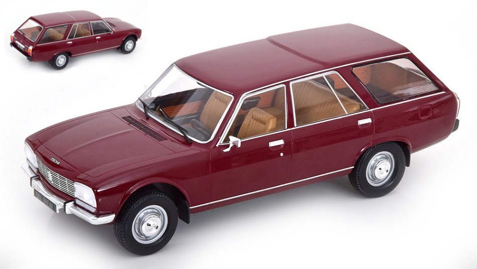 PEUGEOT 504 BREAK ROUGE BORDEAUX MODELCAR 1/18 Réf 18357 - La Boutique