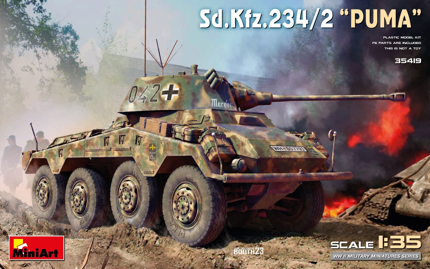 m̷a̷a̷a̷a̷a̷ Sd.Kfz.234/2 Puma Tank 1:3 5 Plastic Model Kit Miniart | eBay